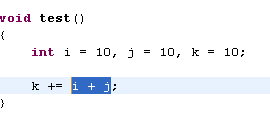 Select the expression to be refactored in Eclipse Editor