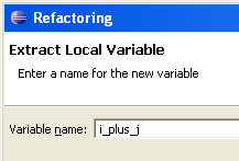 Insert the new name of the refactored variable.